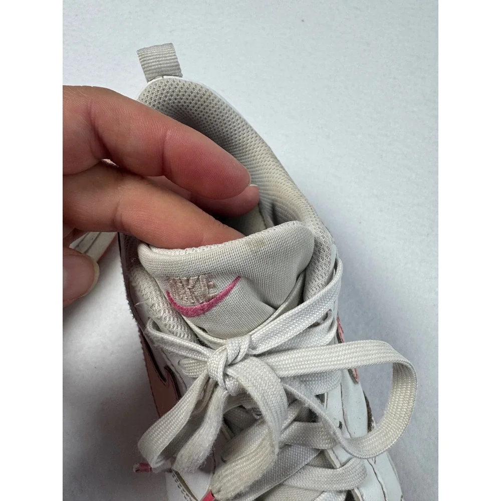 Athleisure Nike‎ 6.5Y Court Borough Low 2 White Sunset Pulse Sneakers DV5456-111